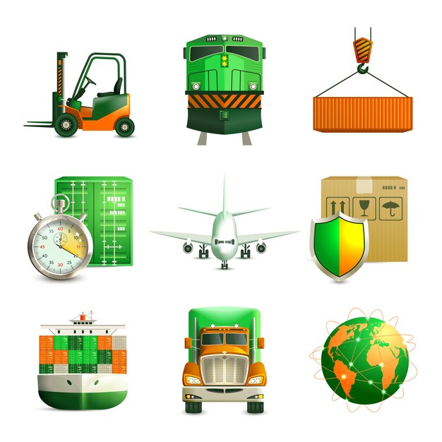Conjunto de iconos de logística