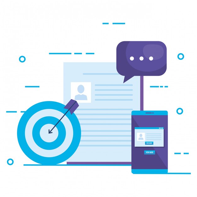 Conjunto de iconos de marketing en redes sociales