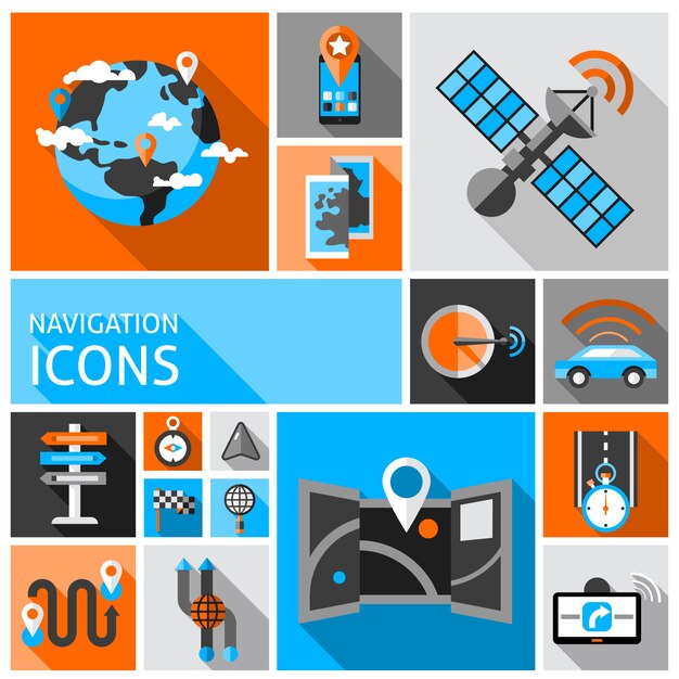 Conjunto de iconos de navegación