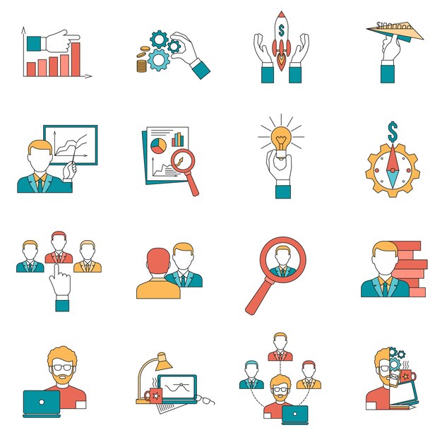 Conjunto de iconos de negocios