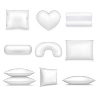 Vector gratis conjunto de iconos realistas almohadas