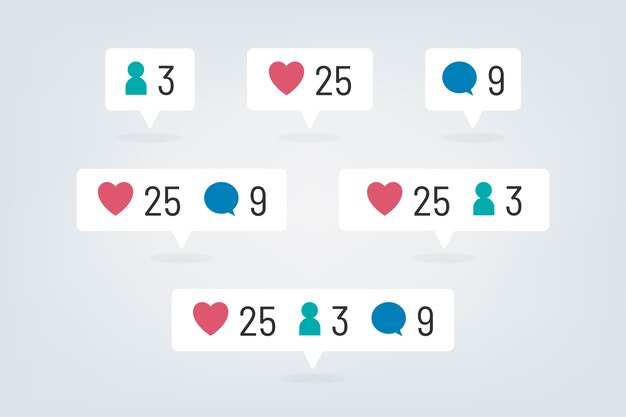 Conjunto de iconos de redes sociales