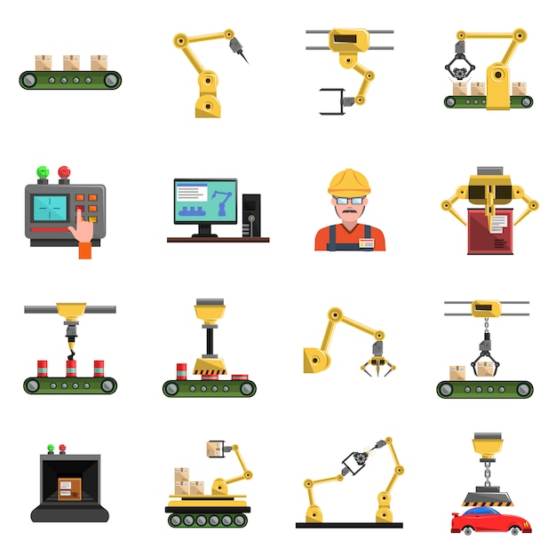 Vector gratuito conjunto de iconos de robot