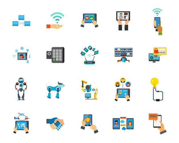 Conjunto de iconos de tecnología