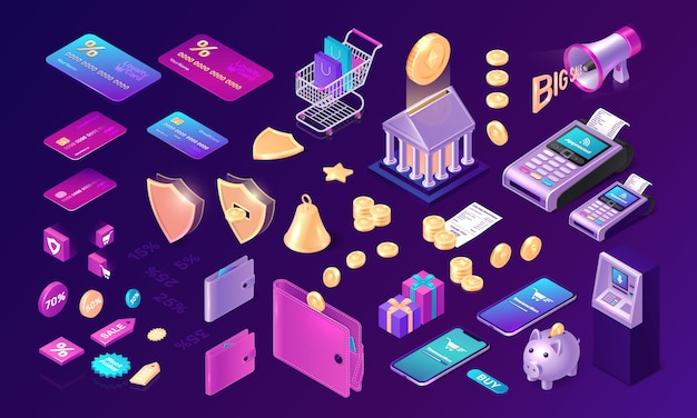 Conjunto de iconos de transferencia de dinero