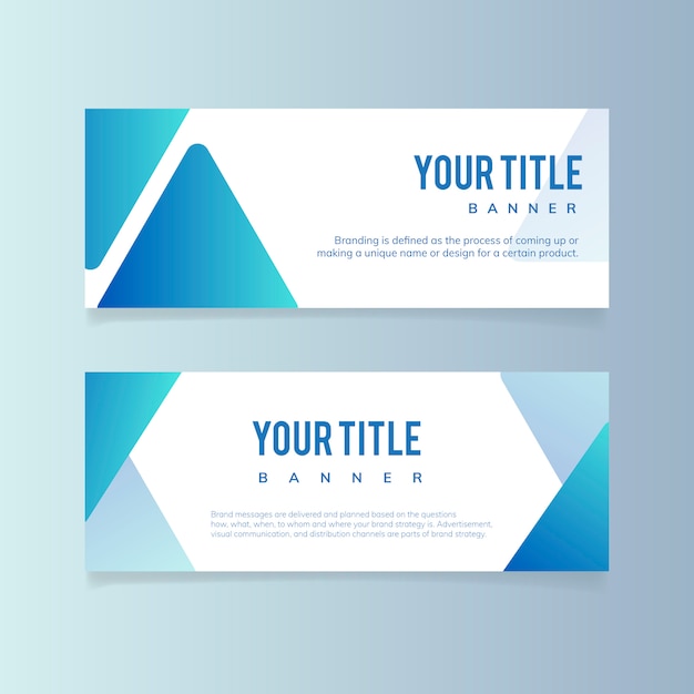 Conjunto de ilustración de banner abstracto