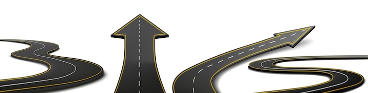Vector gratuito conjunto de ilustración de formas de carretera realistas
