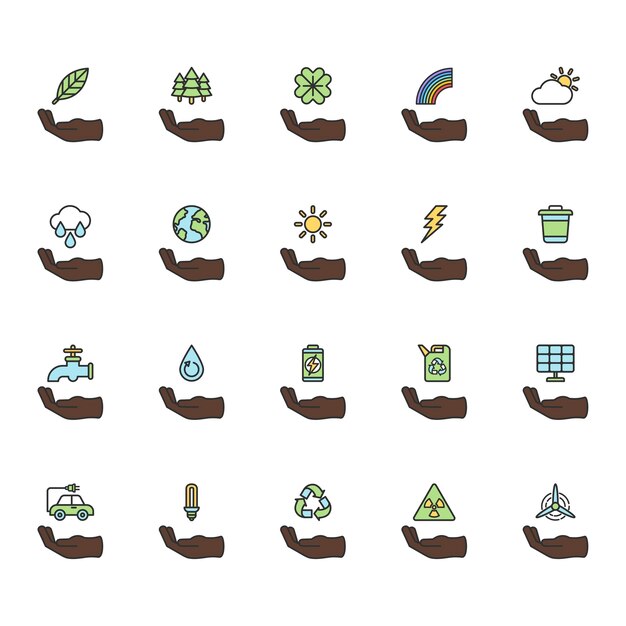 Conjunto de ilustración de vector ambiental