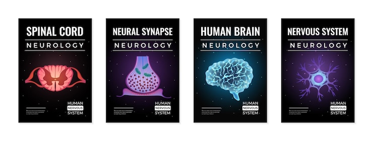 Vector gratuito conjunto de ilustraciones de concepto de neurología