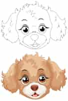 Vector gratuito conjunto de ilustraciones vectoriales para cachorros