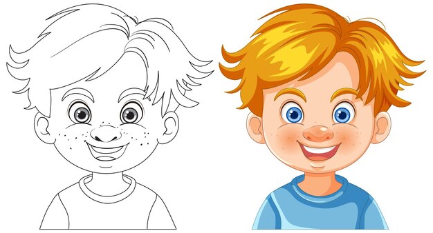 Conjunto de ilustraciones vectoriales para niños alegres
