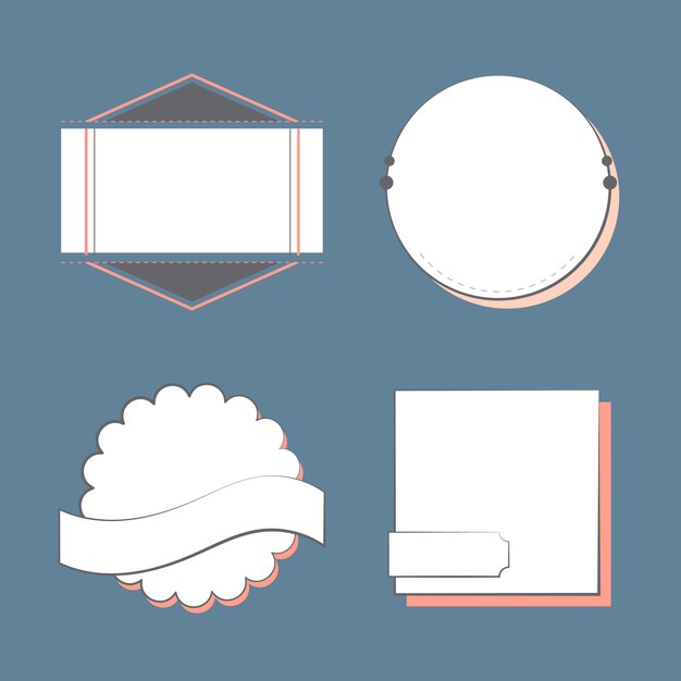 Conjunto de insignias y emblemas.