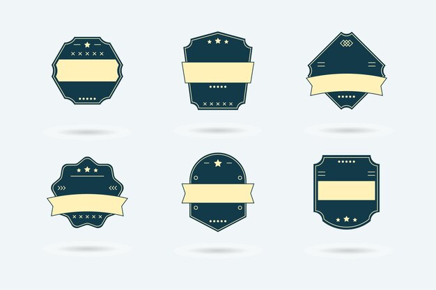 Conjunto de insignias de logotipo de venta vintage retro en blanco sobre un fondo blanco.