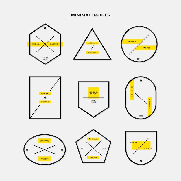 Conjunto de insignias mínimas