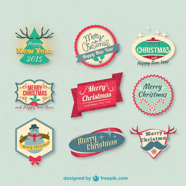 Conjunto de insignias de Navidad
