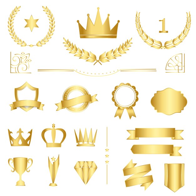 Conjunto de insignias premium y banners vector