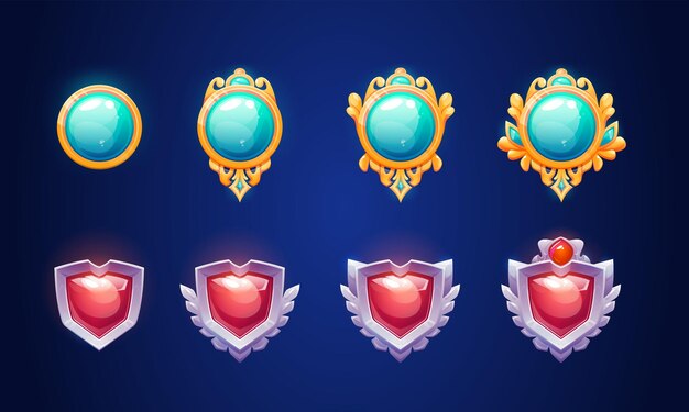 Conjunto de insignias de rango de juego