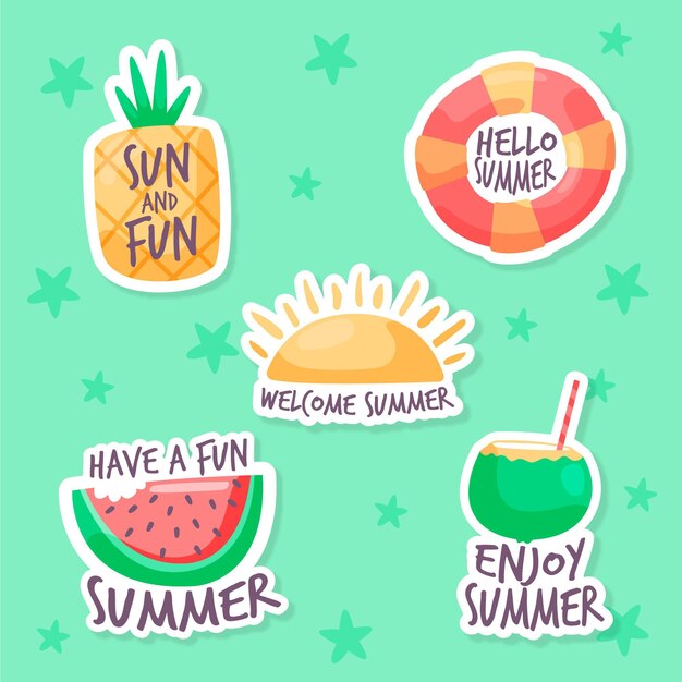 Conjunto de insignias de verano
