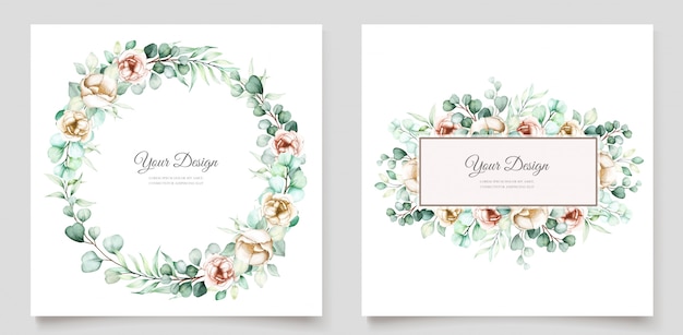 CONJUNTO DE INVITACIÓN DE BODA EUCALIPTO