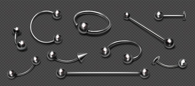 Conjunto de joyería piercing pierce anillos barbell