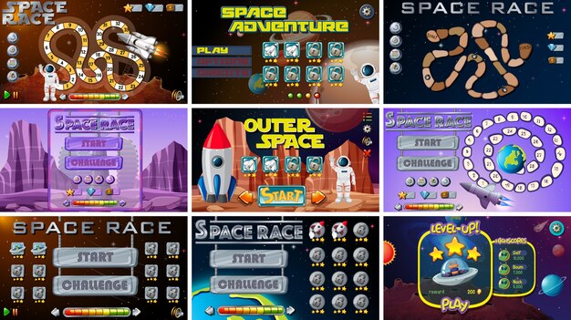 Conjunto de juegos espaciales