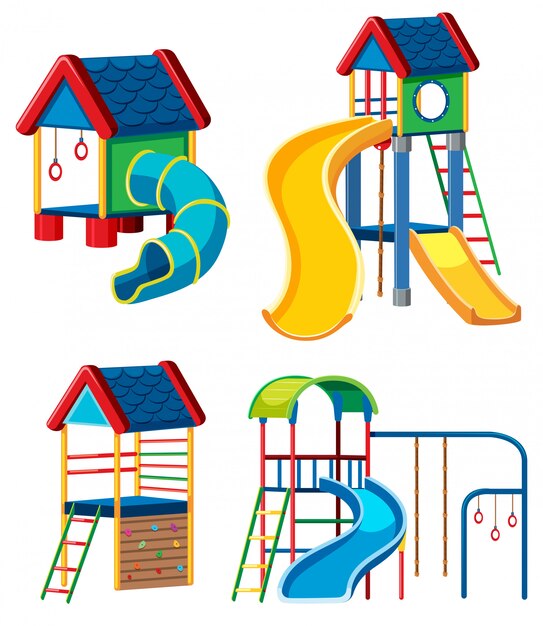 Conjunto de juegos infantiles.