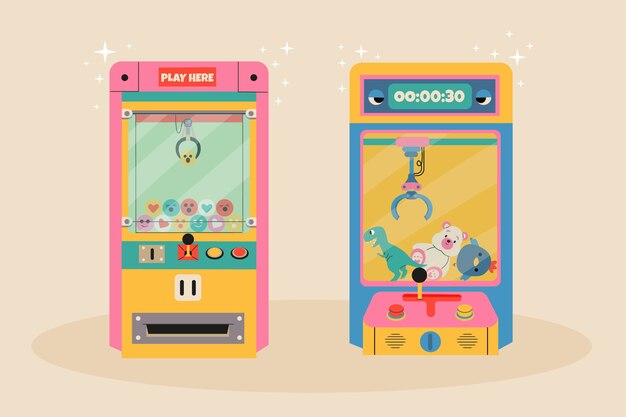 Conjunto de juegos retro dibujados a mano