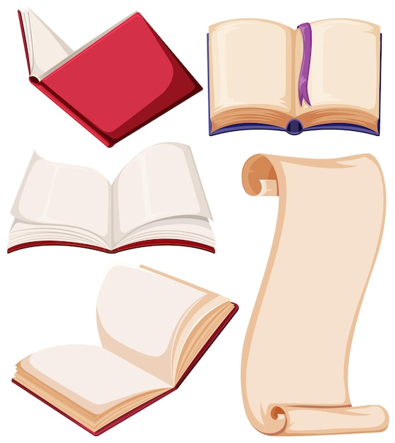 Conjunto de libro y papel.