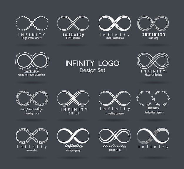 Conjunto de logotipo de vector infinito.