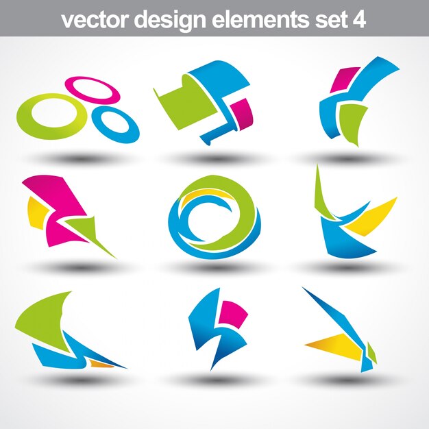 Conjunto de logotipos abstractos