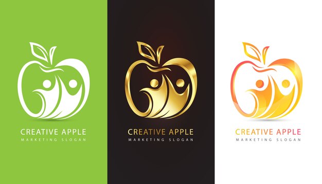 Conjunto de logotipos de Apple