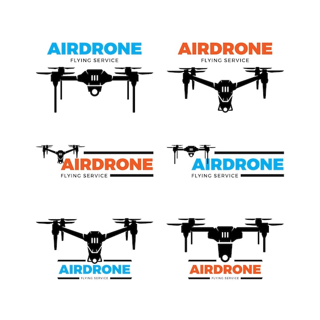 Vector gratuito conjunto de logotipos de drones