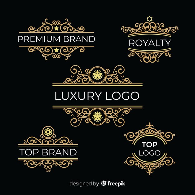 Conjunto de logotipos ornamentales vintage