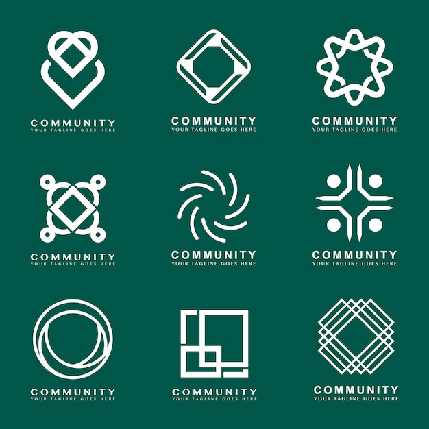 conjunto de logotipos