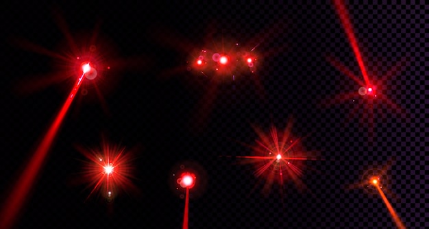 Vector gratuito conjunto de luces de bengala roja