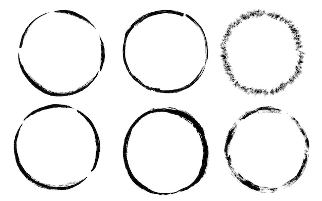 Vector gratuito conjunto de manchas de círculo negro