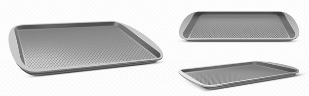 Conjunto de maquetas de bandejas de alimentos