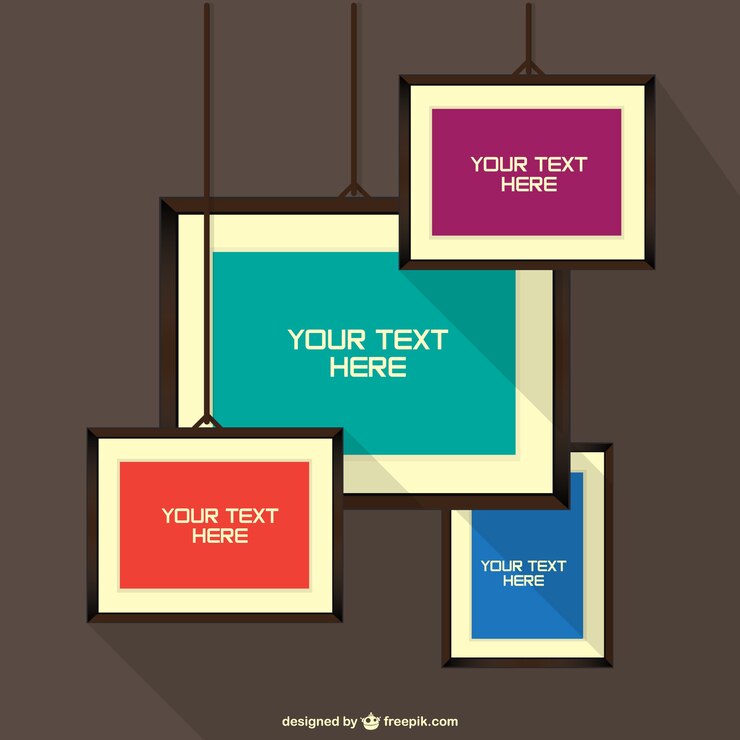 Vector gratuito conjunto de marcos de colores