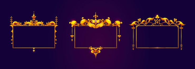 Vector gratuito conjunto de marcos de juegos medievales
