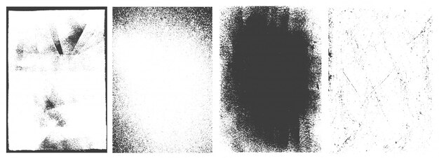 Conjunto de marcos verticales de grunge abstracto vintage