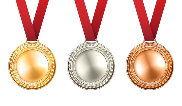 Conjunto de medallas ilustración