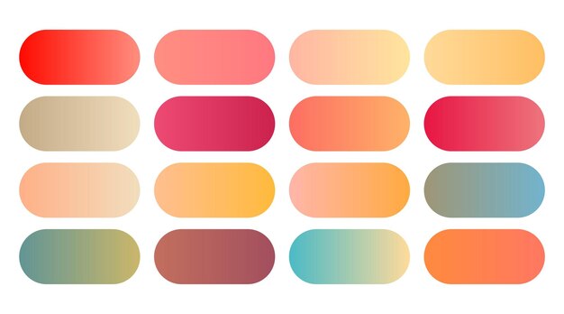 conjunto de modernas pancartas de color con gradiente multicolor para el próximo proyecto