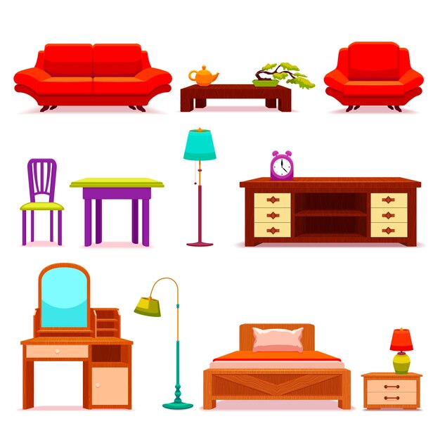 Conjunto de muebles de hotel