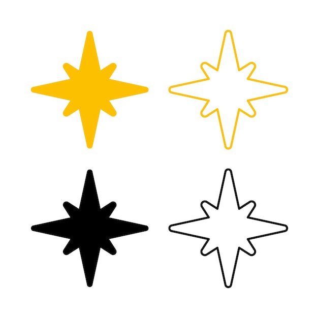 Conjunto de múltiples estilos de estrella