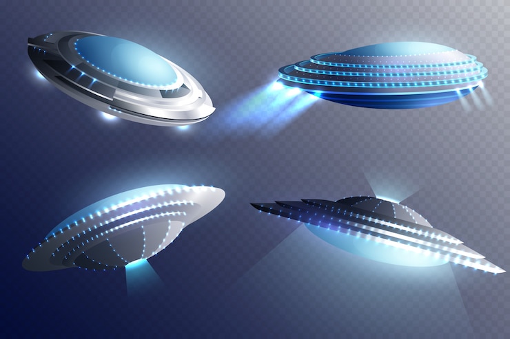 Vector gratuito conjunto de naves extraterrestres