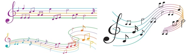 Conjunto de notas musicales