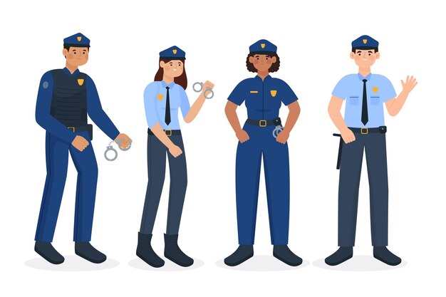 Conjunto de oficiales de policía