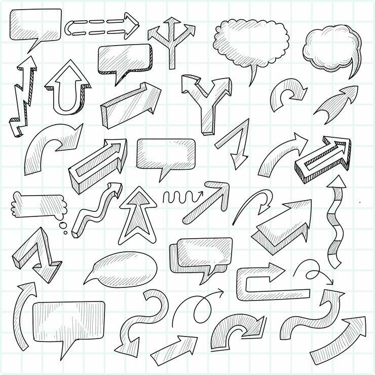 Vector gratuito conjunto de paisaje de montaña de dibujo a mano