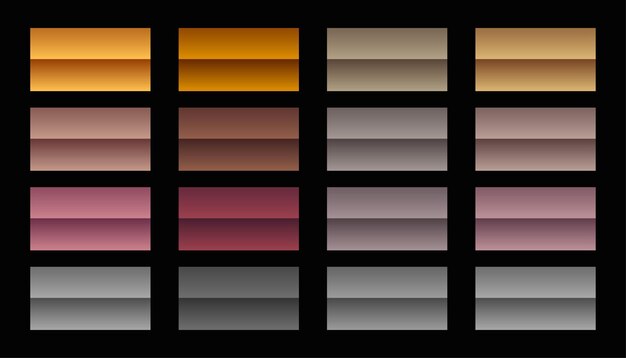 conjunto de paleta de muestras de gradiente vacío vector de diseño de fondo
