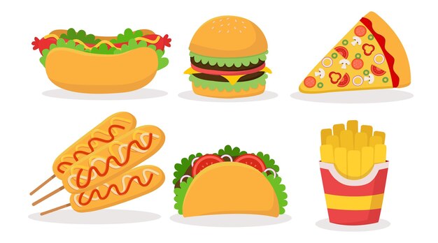 Conjunto de panes y panadería en vector de estilo de dibujos animados